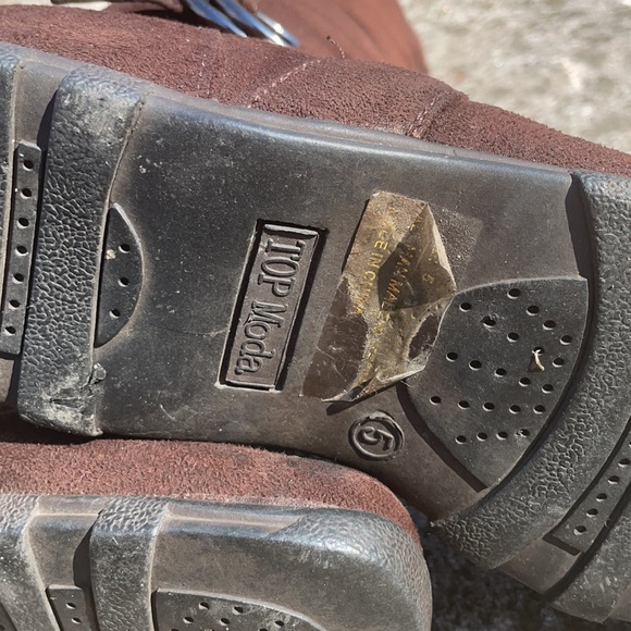 Top Moda Lined Womens 12” Tall Brown Boots Size 5 Faux Suede Fashion - Picture 10 of 12